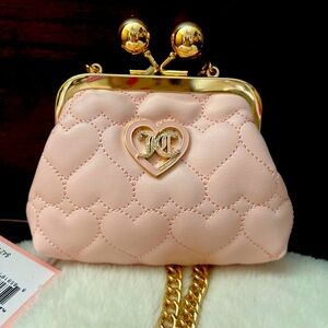 Juicy couture kiss lock coin purse on crossbody chain
